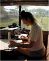 Janee operating during Field Day 2000
