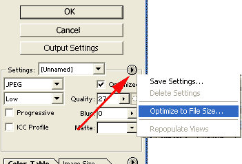 Optimize to file size