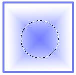 Making the circle selection. Use Alt-Shift as you drag from the very center of the square to make the circle centered.