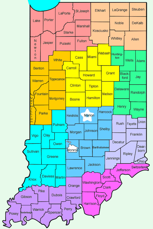 Indiana's Counties, County Seats, Courthouses