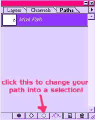 Make your path into a selection
