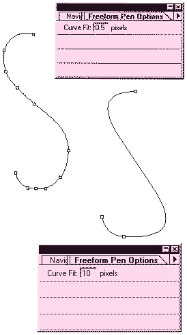 In versions prior to 6, the "curve fit" determines how precisely the path will match what you draw.